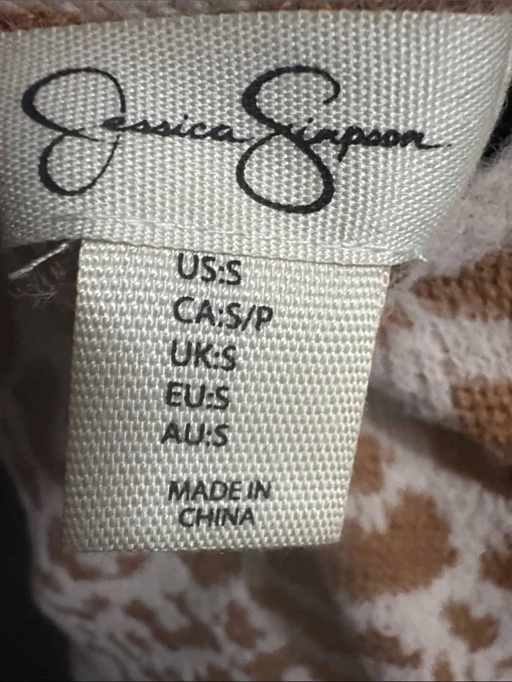 Jessica Simpson Leopard Print Tank - Cream & Camel